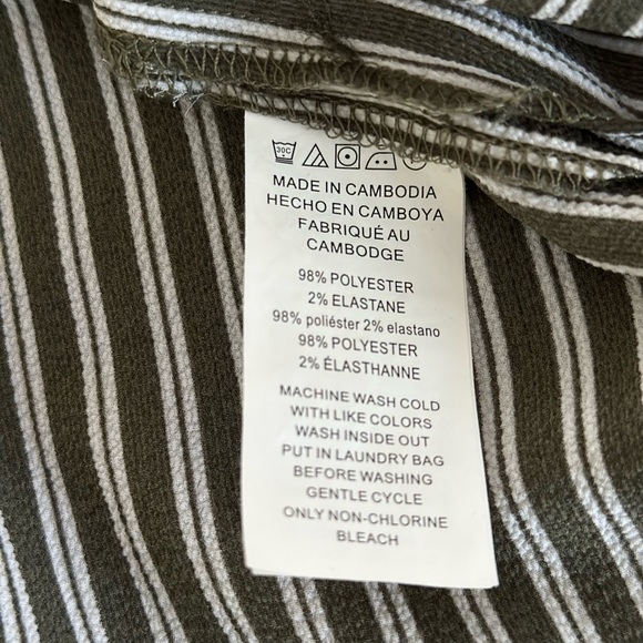 NWOT MK Zipper Front, Striped Blouse - Picture 3 of 4